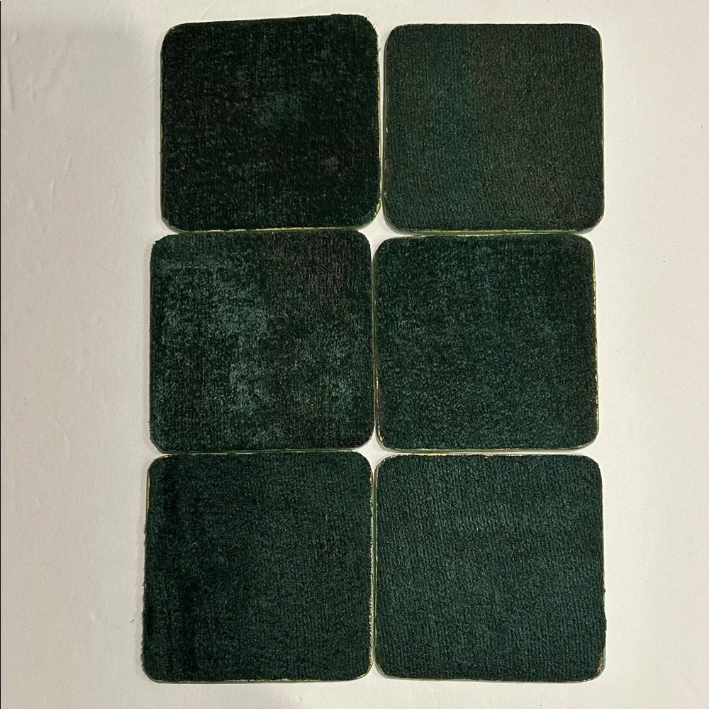 Painted Wood Coaster Set of 6 with Matching Box